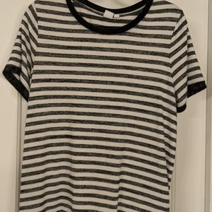 GAP striped tee with velvet trim size L